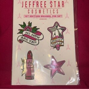 Jeffree Star Enamel Pin Set - Pink, Red, Green